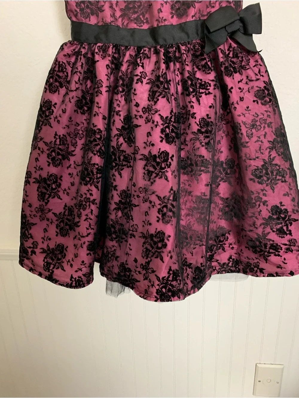 Harajuku Mini Target Whimsygoth Black Lace Dress Girls 14/16 Retro Tulle Party